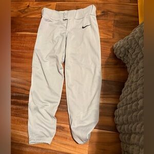 Nike Kids Youth Small Gray Baseball Pants NWT Dri-FIT Elastic Hem small k2